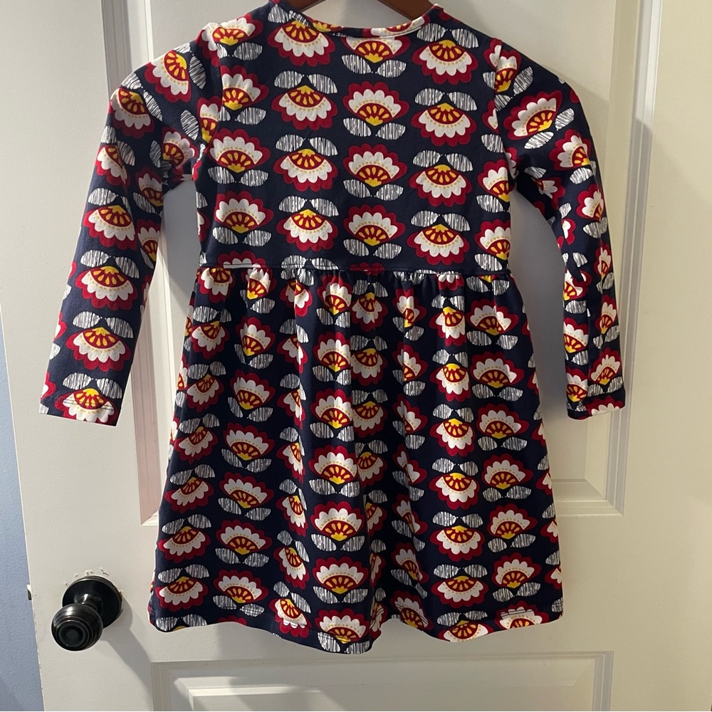 Hanna Andersson Navy and Red Floral Kids Dress - Picture 4 of 4